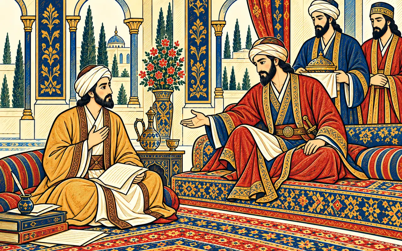 Abu Mansur Offers His Patronage