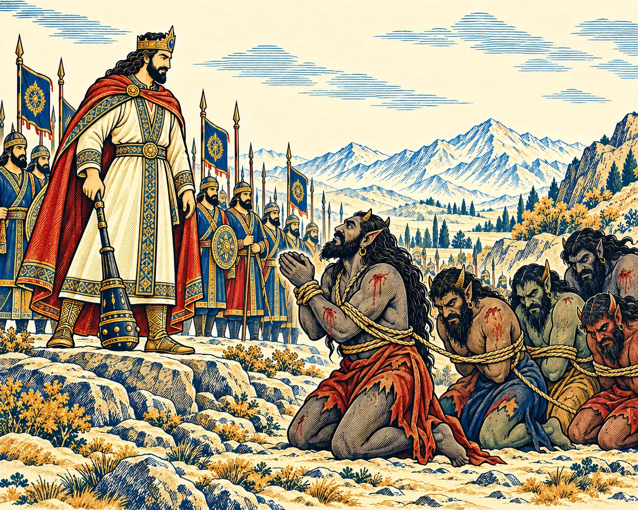 Tahmuras Receives the Bound Divs