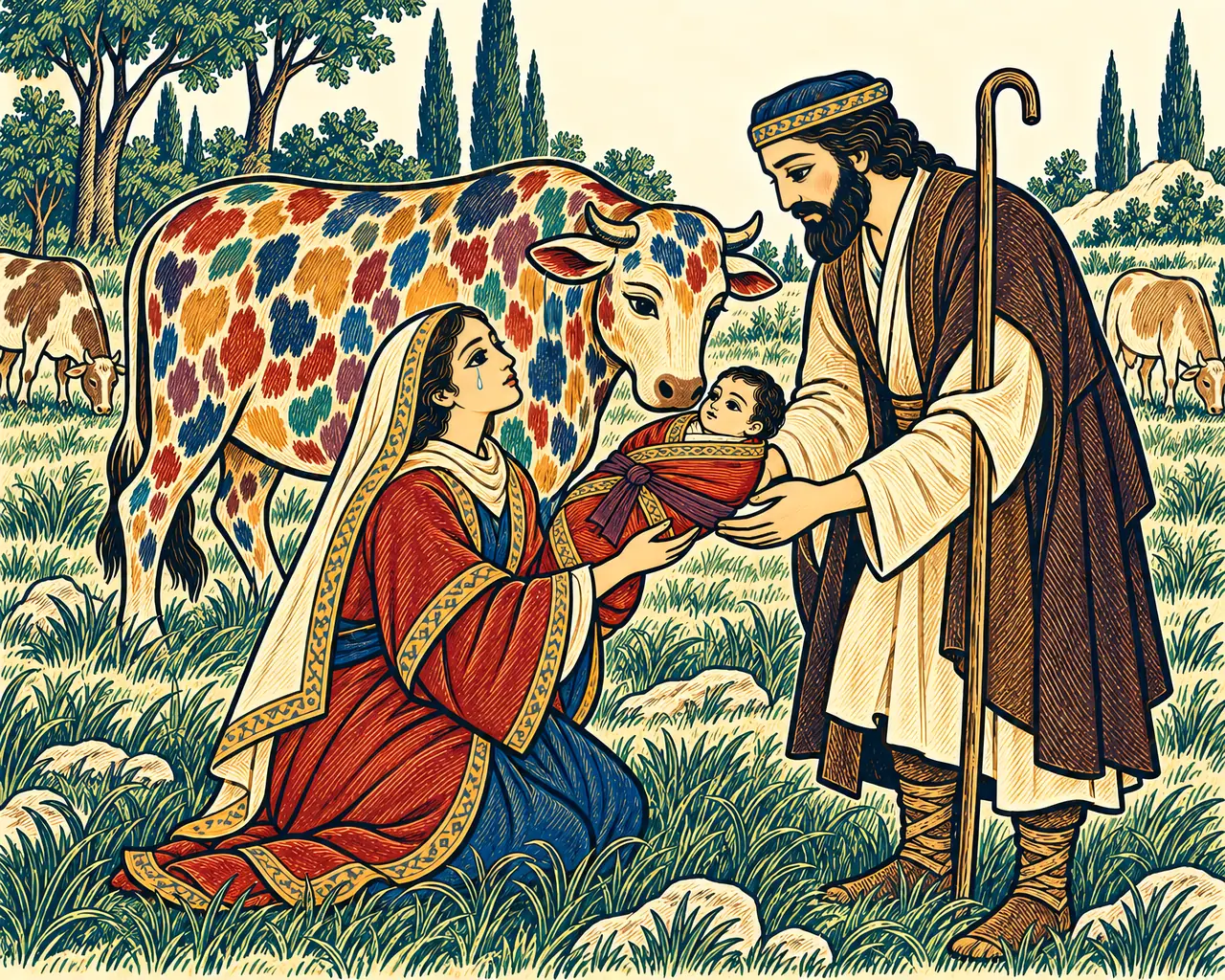 Faranak Entrusts Her Son to the Herdsman