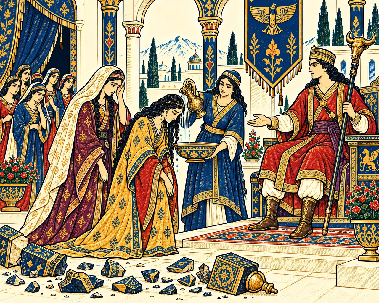 Jamshid's Daughters Brought Before Fereydoon