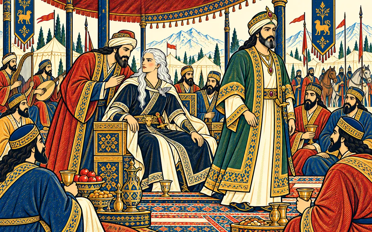 A Noble Speaks of Mehrab's Daughter