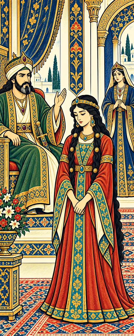 Rudabeh Stands Before Her Father