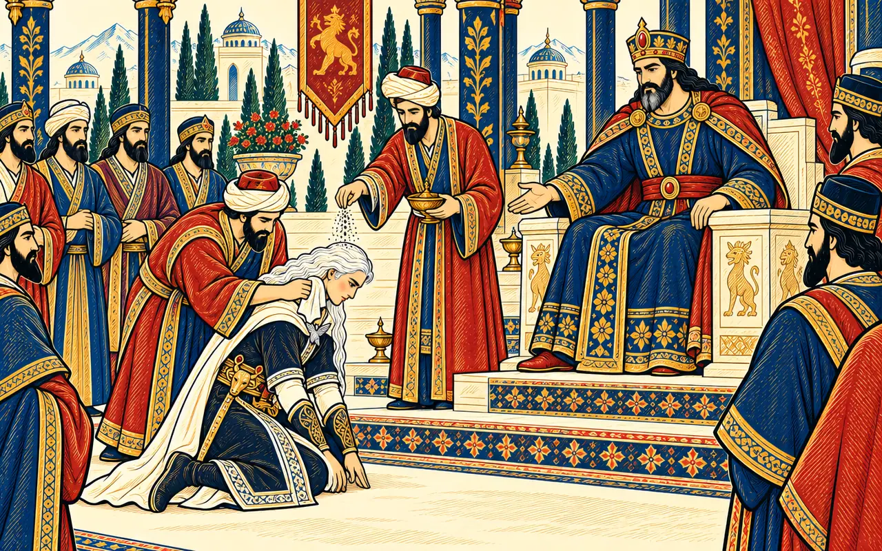 Manuchehr Receives Zal with Musk