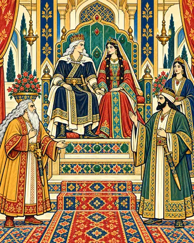 Zal and Rudabeh Wed on One Throne