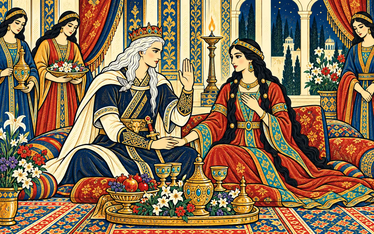 Zal and Rudabeh Exchange Vows