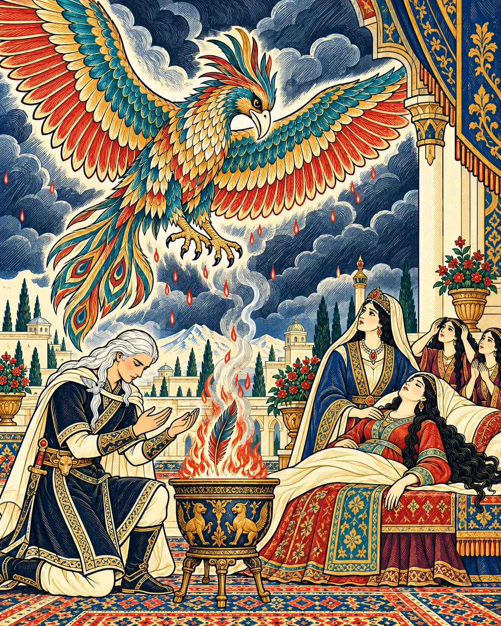 Zal Summons the Simorgh