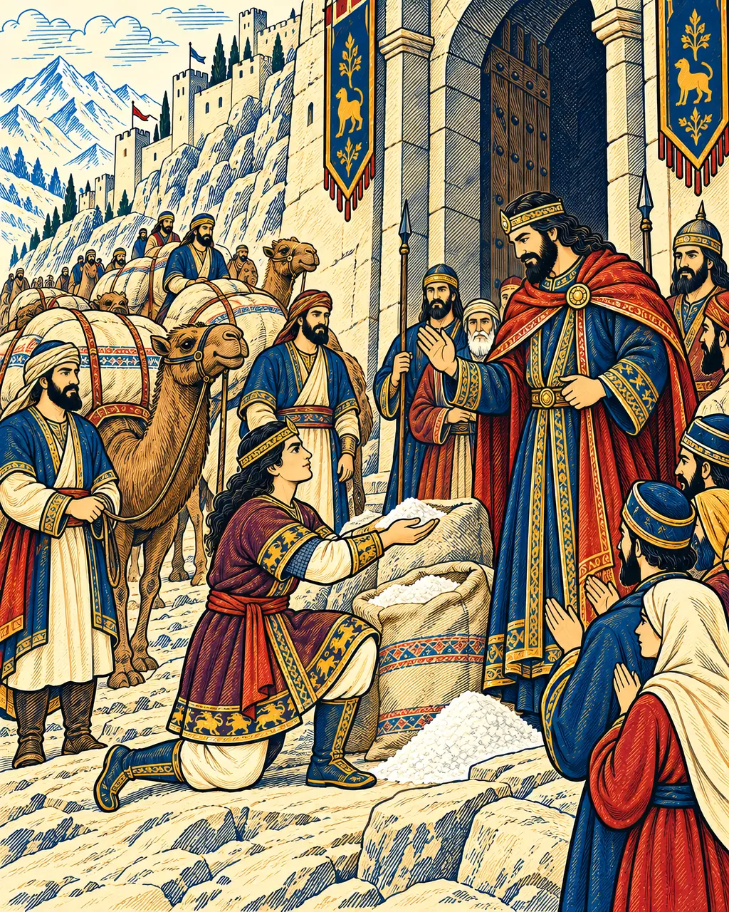 Rostam Enters Sepand as Salt Merchant