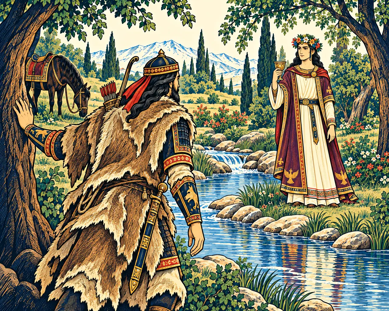 Giv Sees the Youth by the Stream