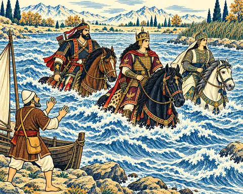 Khosrow Rides Behzad across the Jihun