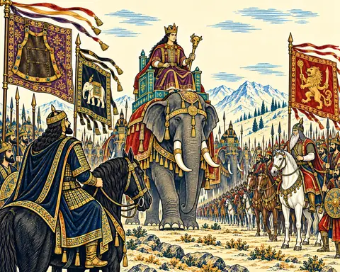 Khosrow Enthroned on the War Elephant
