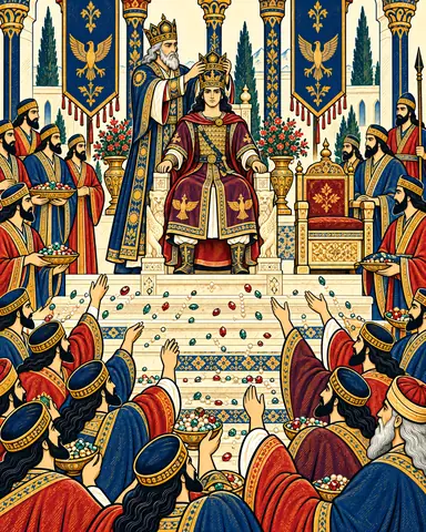Kavus Crowns Kay Khosrow