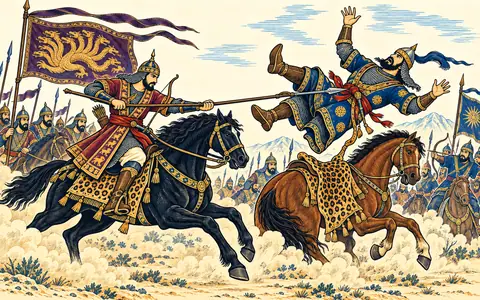 Faramarz Lifts Varazad from the Saddle