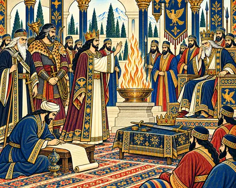 Khosrow Swears the Oath Before the Flame