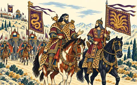 Rostam Rides Beside Departing Faramarz