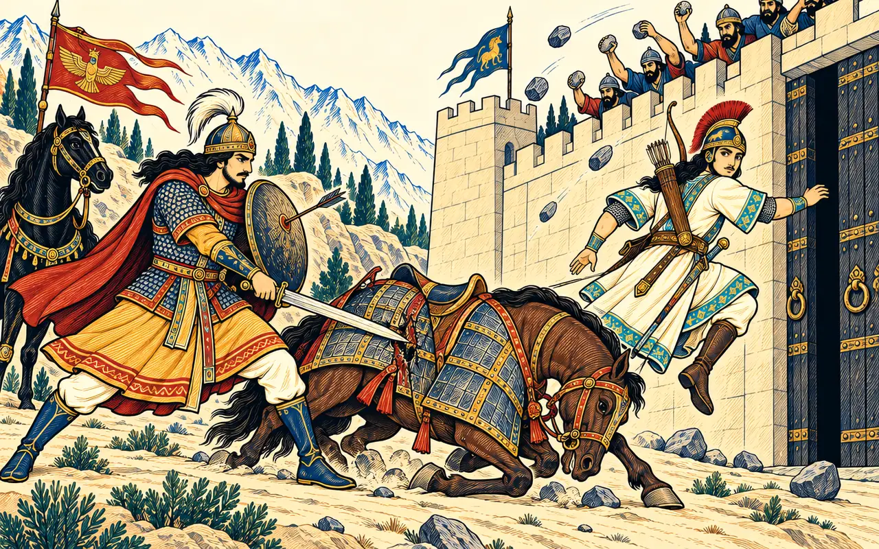 Bijan Pursues Forood to the Gate