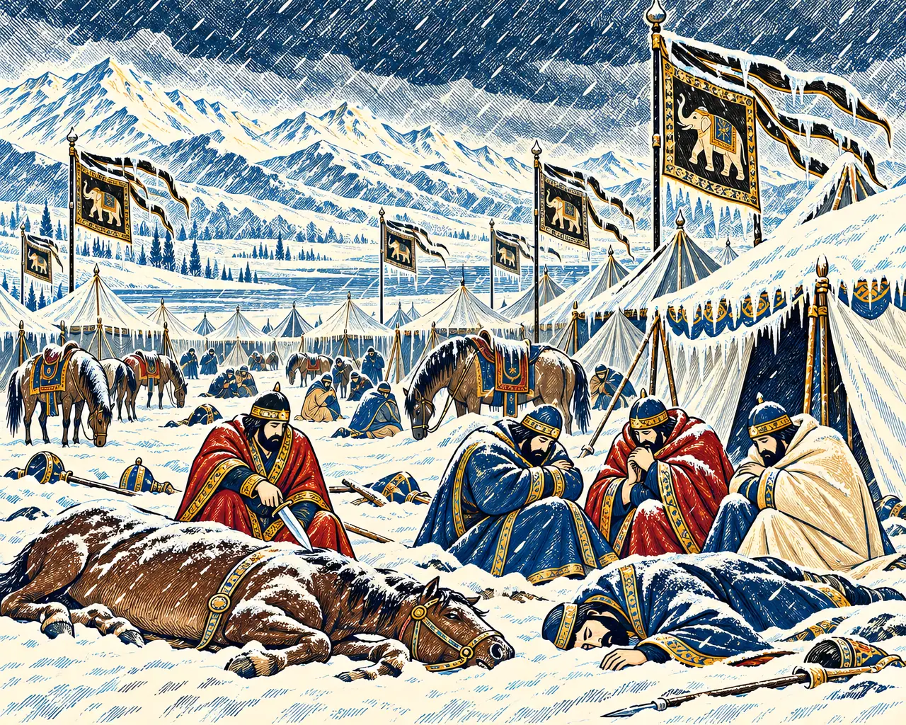 The Army Buried in Snow