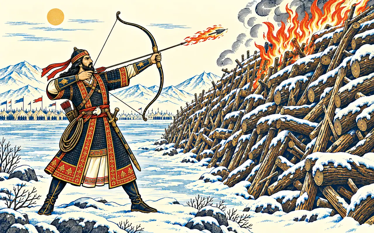 Giv Fires the Wooden Barricade