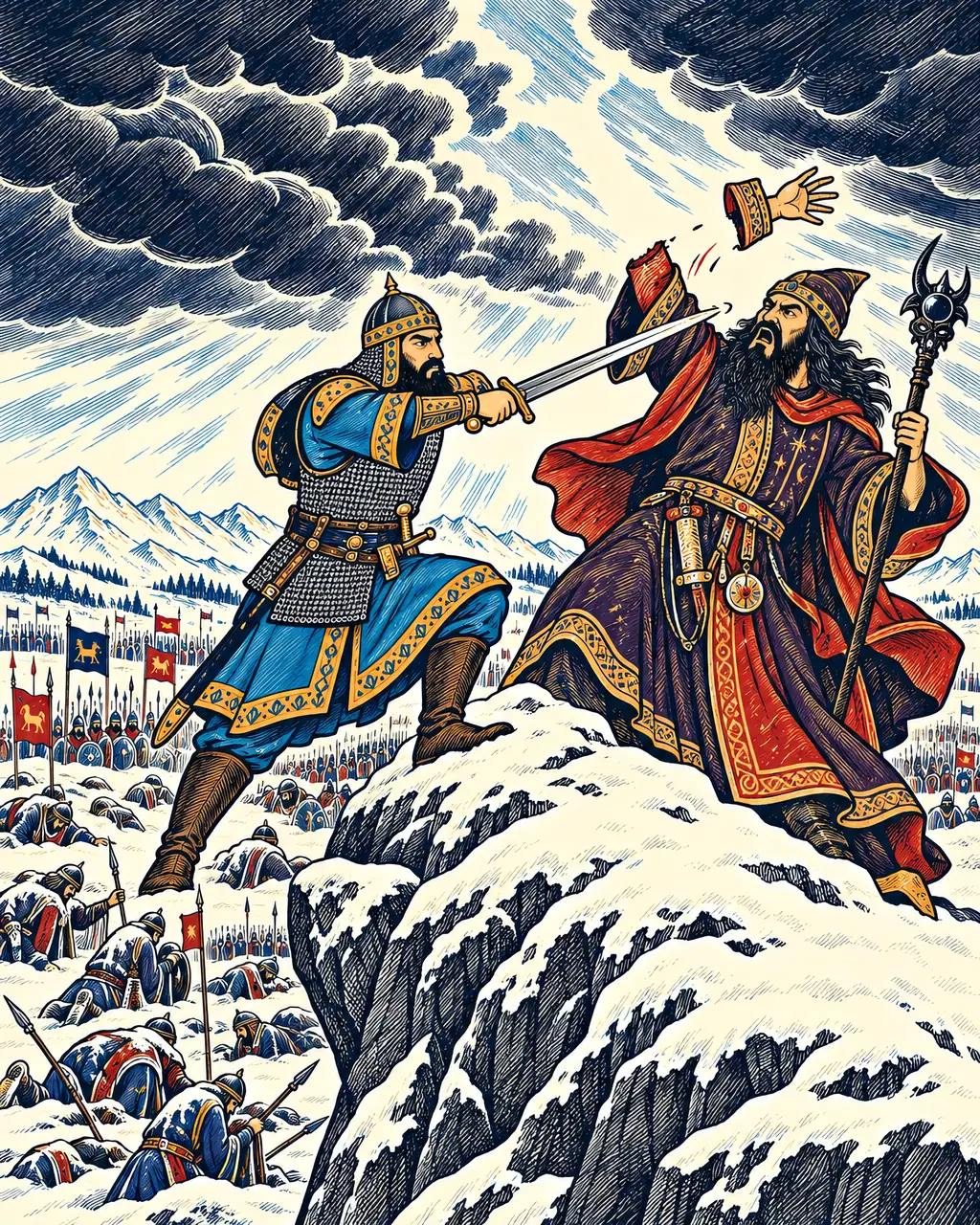 Rohham Severs the Sorcerer's Hand