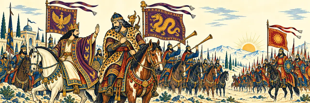 Khosrow Sees Rostam's Army Off