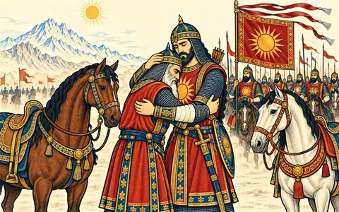 Gudarz Weeps on Fariborz's Breast