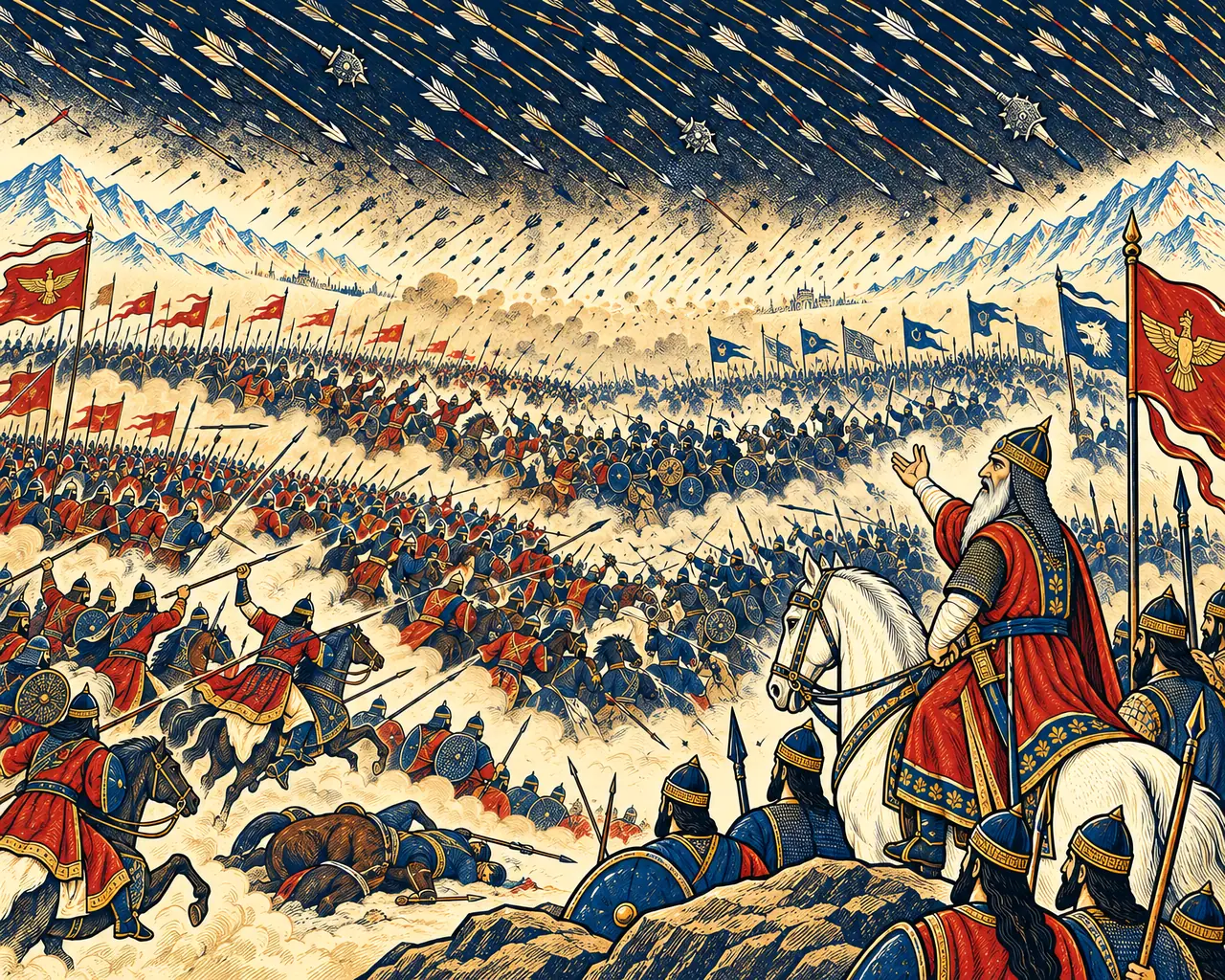 The Armies Close beneath a Black Cloud