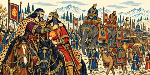 Rostam Parts from Fariborz and the Spoils