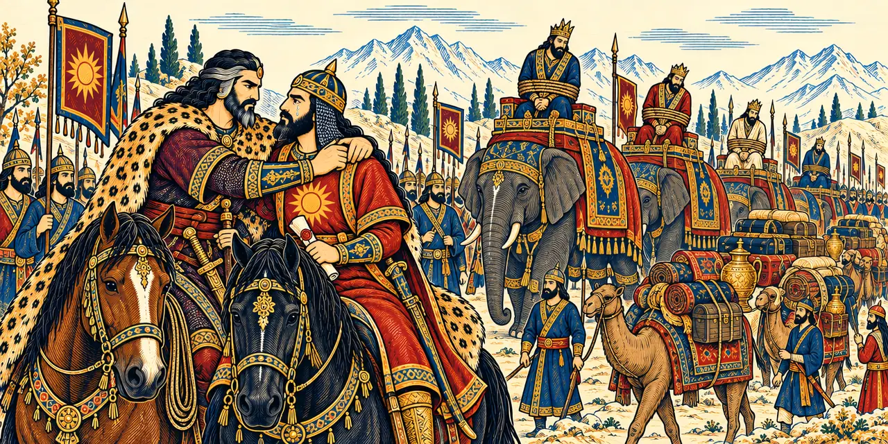 Rostam Parts from Fariborz and the Spoils