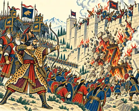 The Walls of Tur's Fortress Fall in Fire