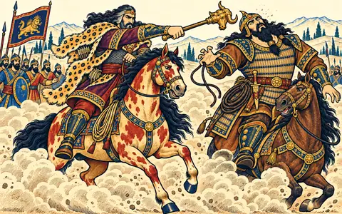 Rostam's Gorz Rings on Puladvand's Head