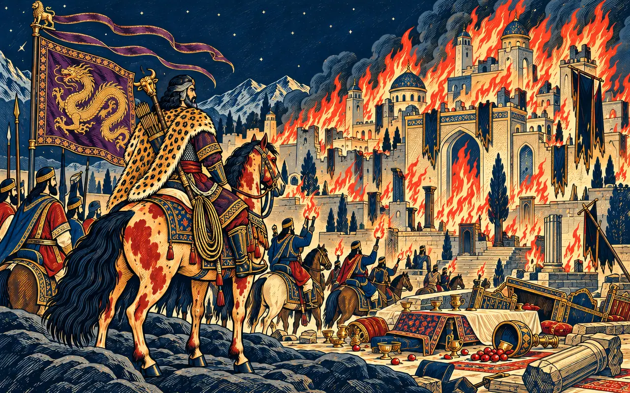 Rostam Burns Afrasiab's Towns
