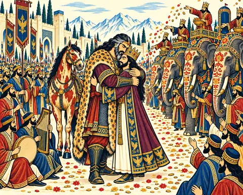 Kay Khosrow Embraces Rostam