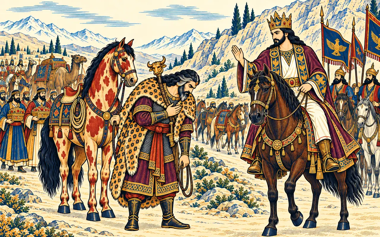 Rostam Takes Leave of the Shah