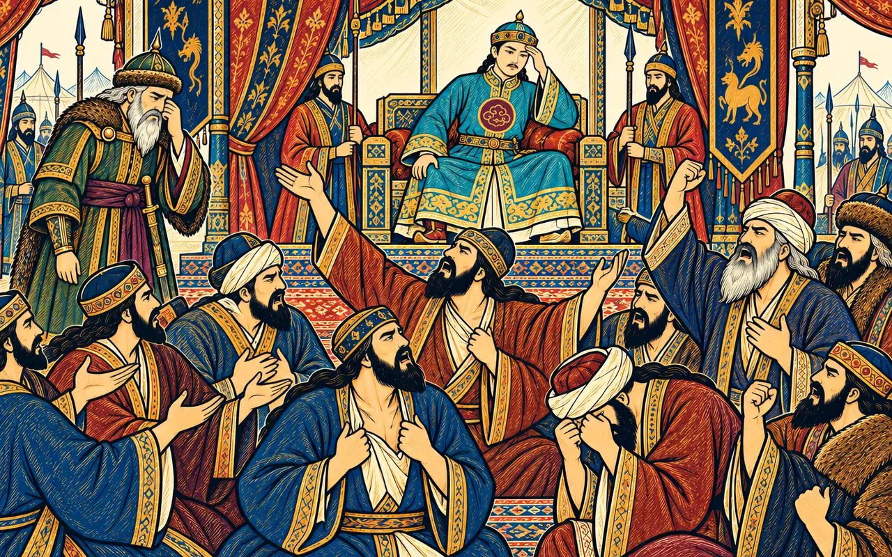 Kamus's Kin Mourn in the Khan's Pavilion