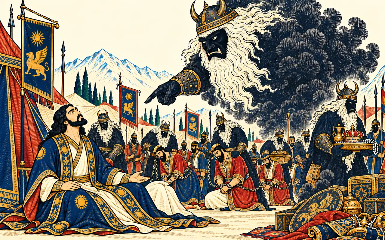 The White Div Taunts the Blinded Shah