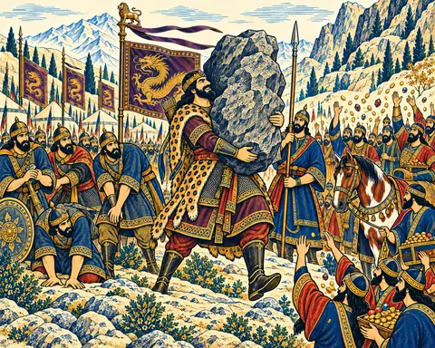 Rostam Carries the Sorcerer-King's Stone
