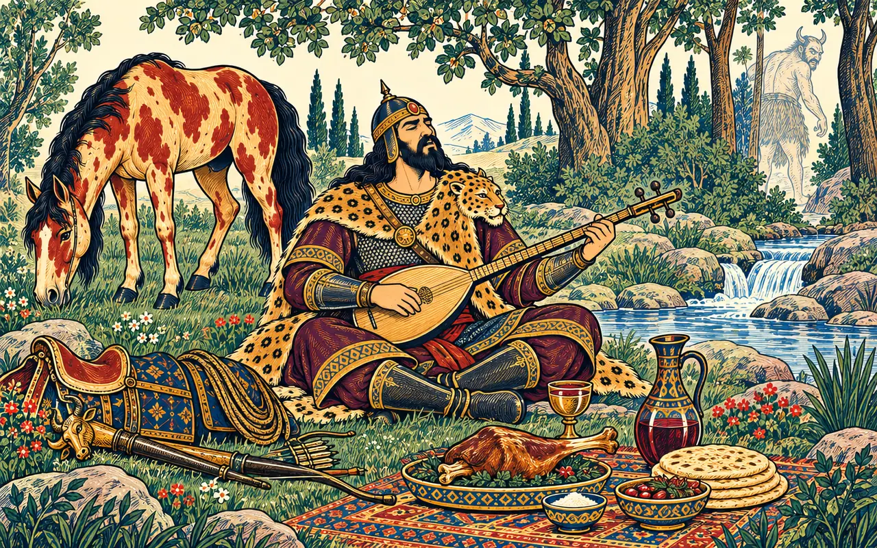 Rostam Sings at the Enchanted Feast