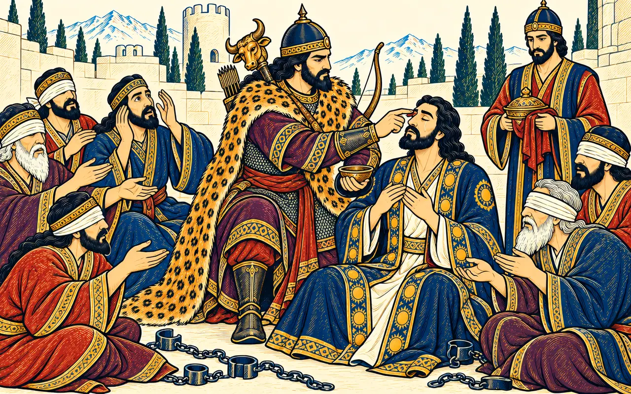 Sight Restored to the Captive Shah