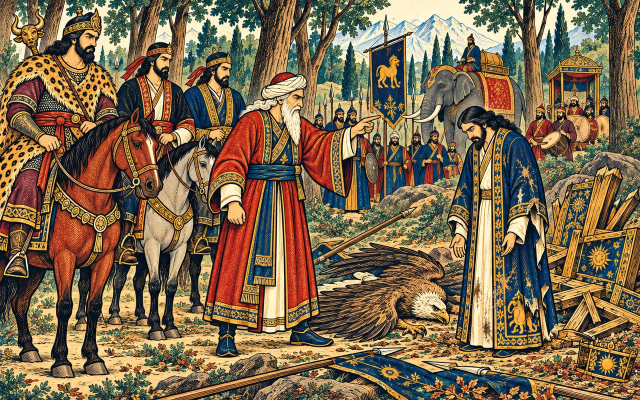 Gudarz Rebukes the Fallen Shah