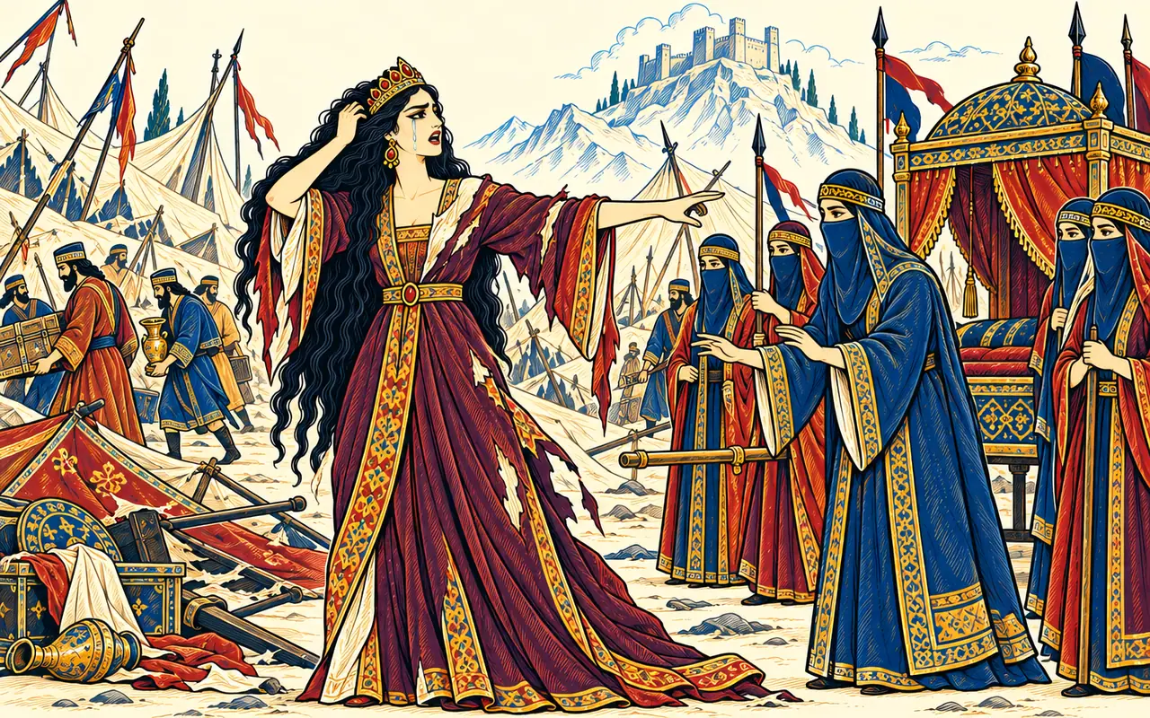 Sudabeh Defies Her Father's Men
