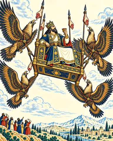 The Eagles Lift Kavus's Throne