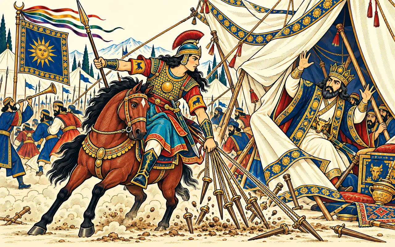 Sohrab Tears Down the Shah's Pavilion