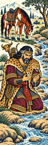 Rostam Prays Beside the Stream