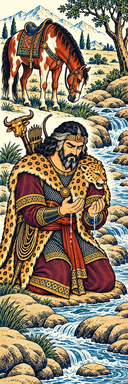 Rostam Prays Beside the Stream