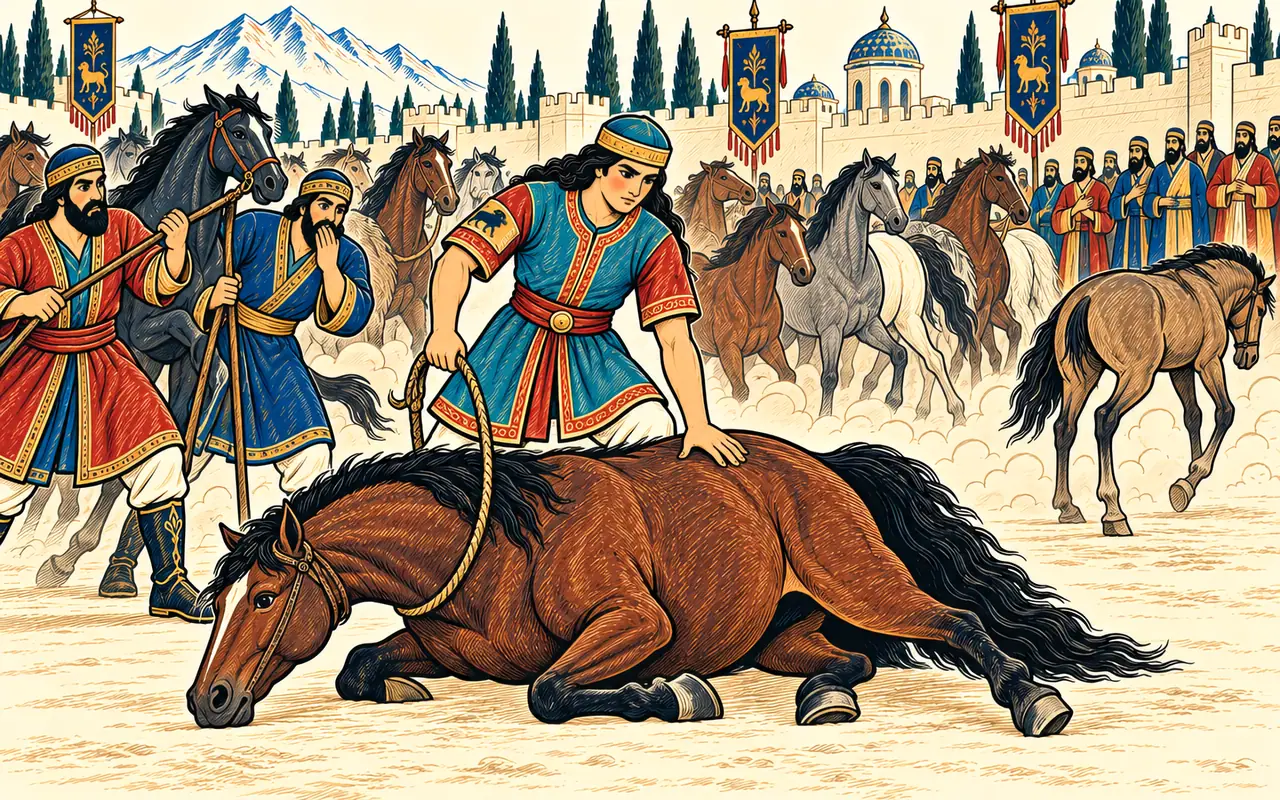 Sohrab Presses the Horses Down