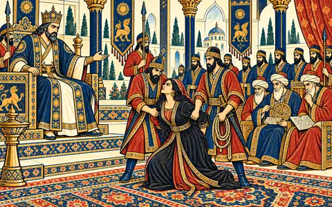 The Sorceress Dragged before Kavus