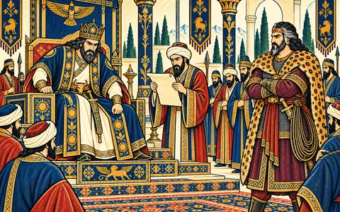 Kavus Darkens at Siavash's Letter