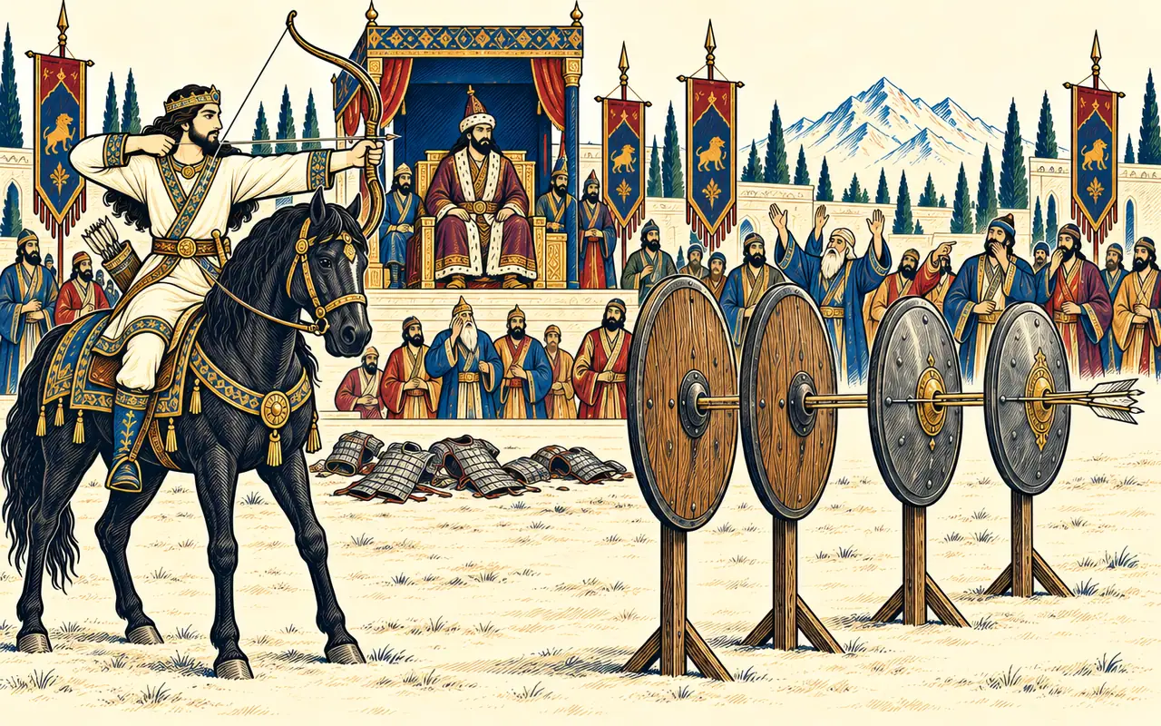 One Arrow Through Four Shields