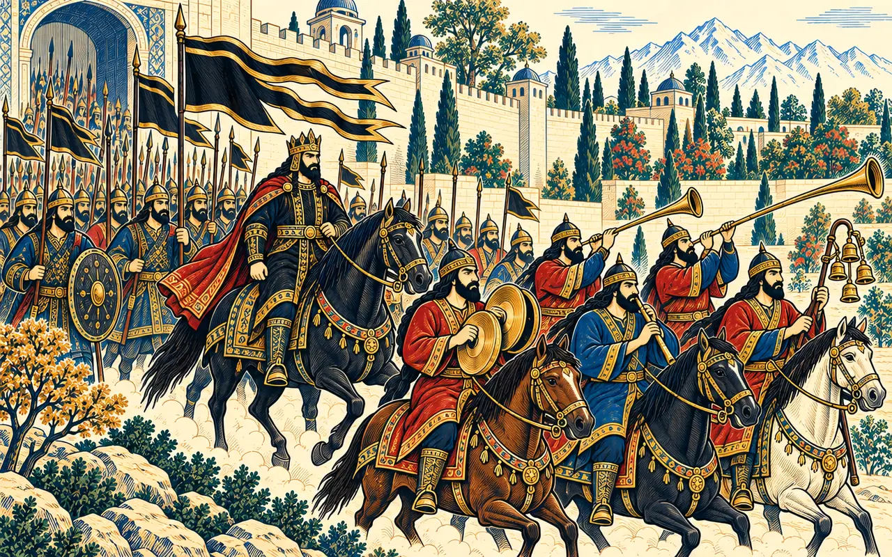 Afrasiab Marches Out from Gang