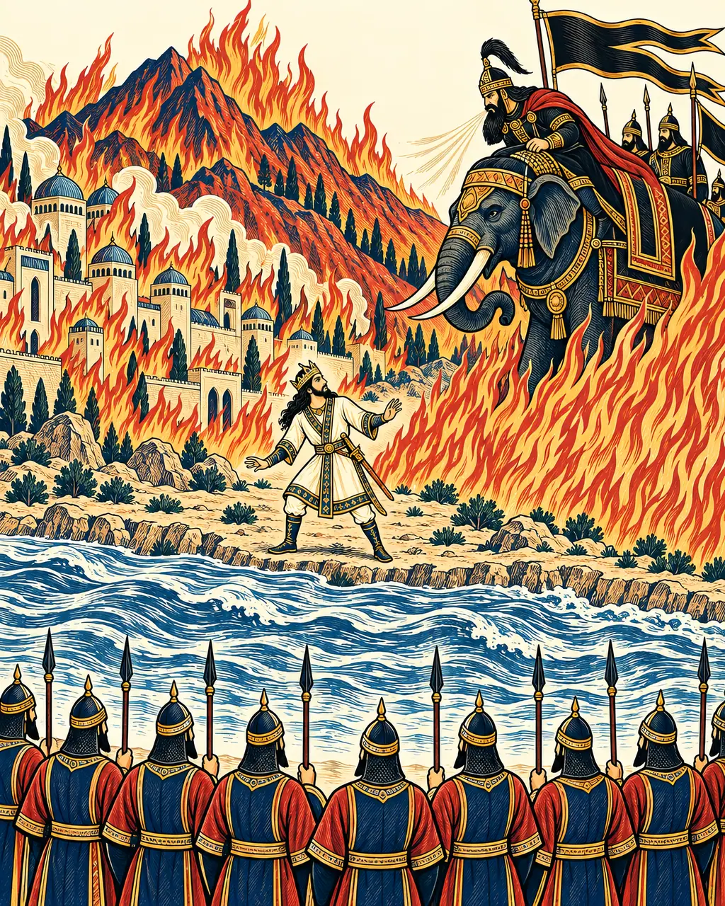 Siavash's Dream of Fire and Water