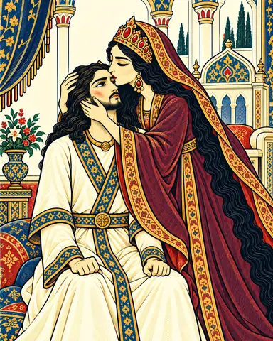 Sudabeh Unveils and Kisses Siavash